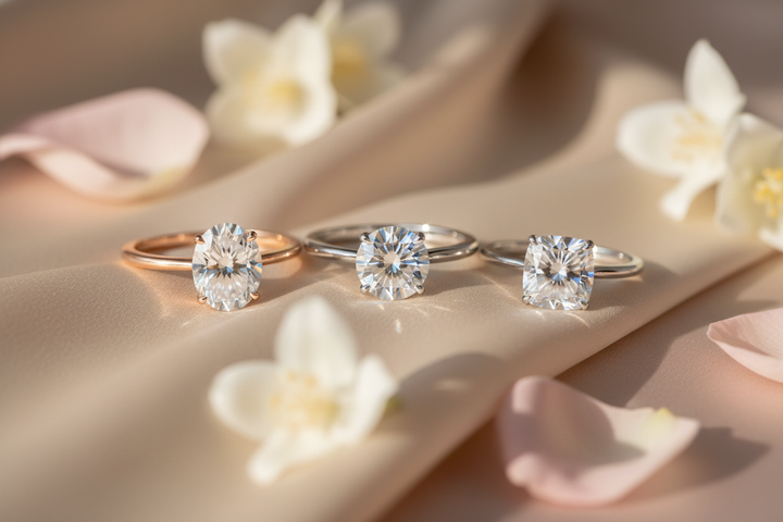 Solitaire Moissanite Engagement Ring