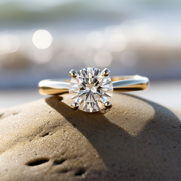 Solitaire Moissanite Engagement Ring
