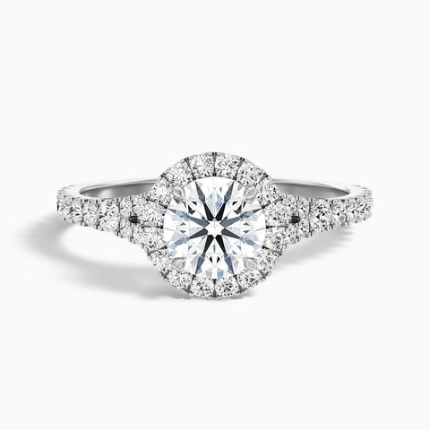 Aether Round Halo Pave Lab Grown Diamond Ring