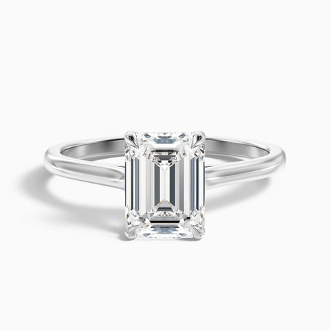 Arctic Emerald Cut Solitaire Lab Grown Engagement Ring