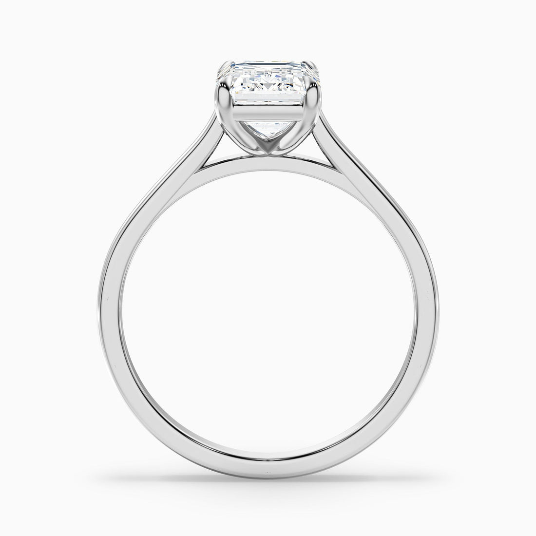 Arctic 1 Carat Emerald Cut Solitaire Lab Grown Engagement Ring in 10k White Gold