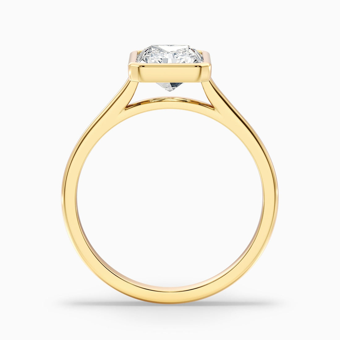 Argentia Radiant Cut Bezel Set Lab Grown Diamond Ring
