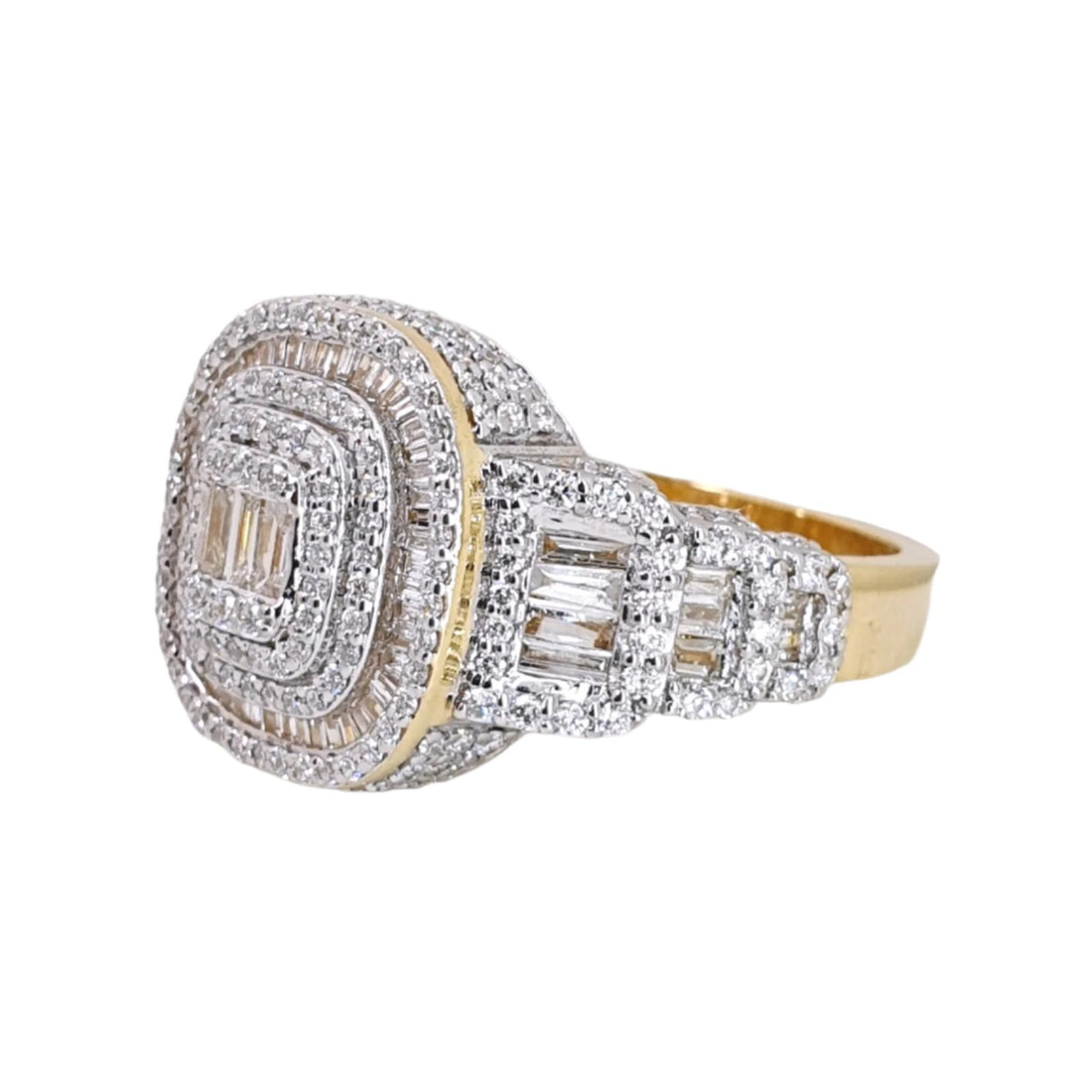 Baguette Moissanite HipHop Ring