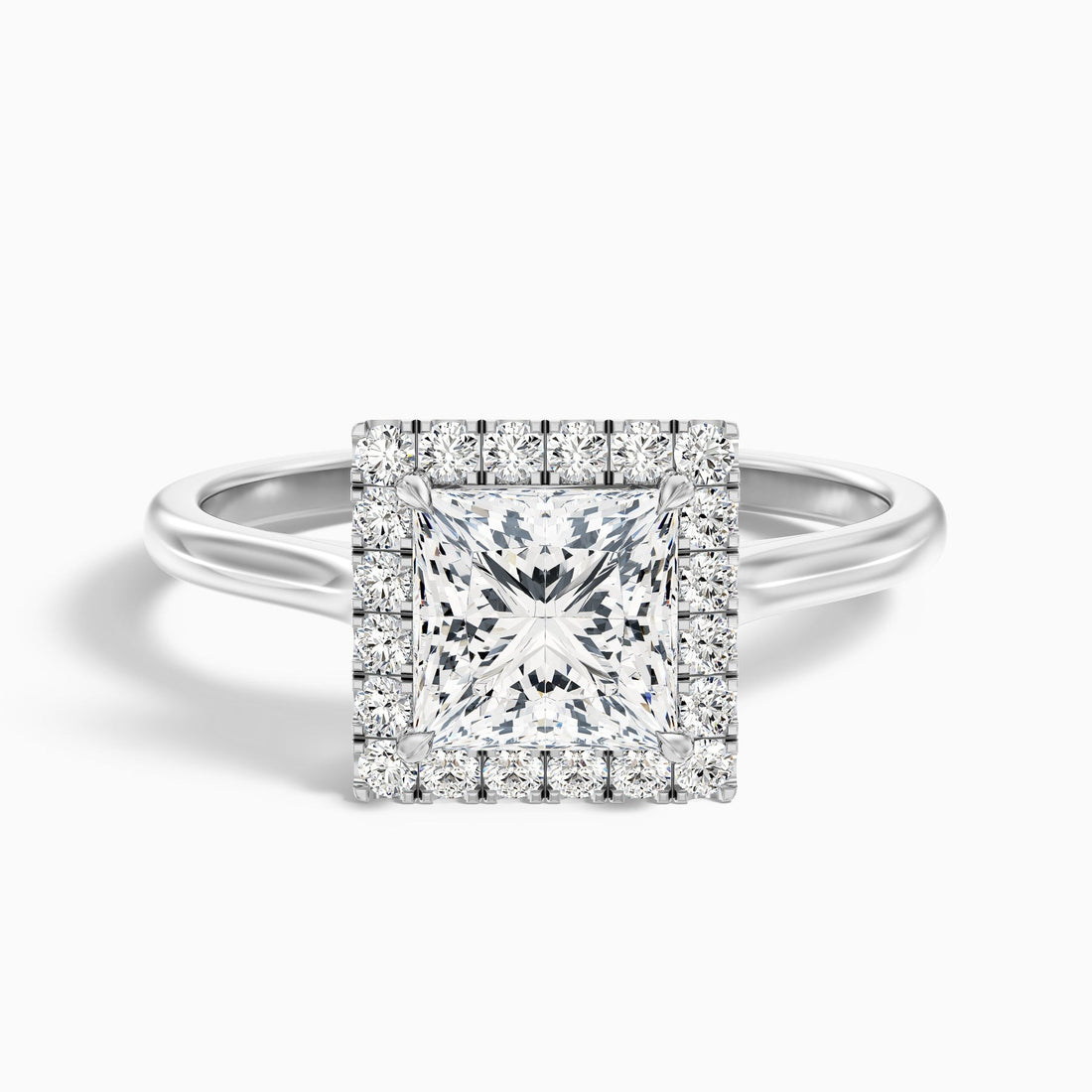 Belladore 1 Carat Princess Halo Pave Lab Grown Diamond Ring