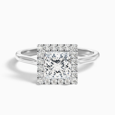 Belladore Princess Halo Pave Lab Grown Diamond Ring