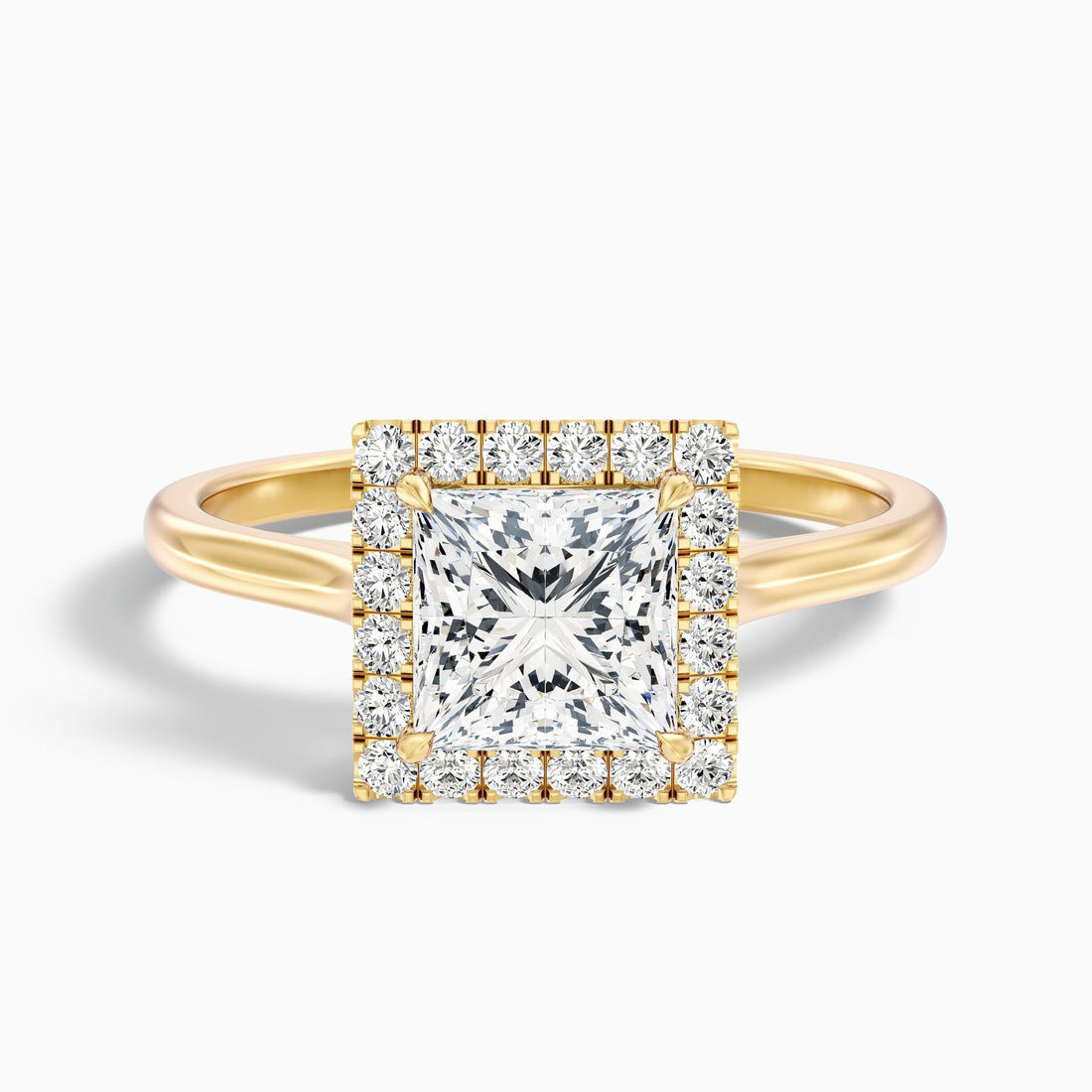 Belladore 1 Carat Princess Halo Pave Lab Grown Diamond Ring