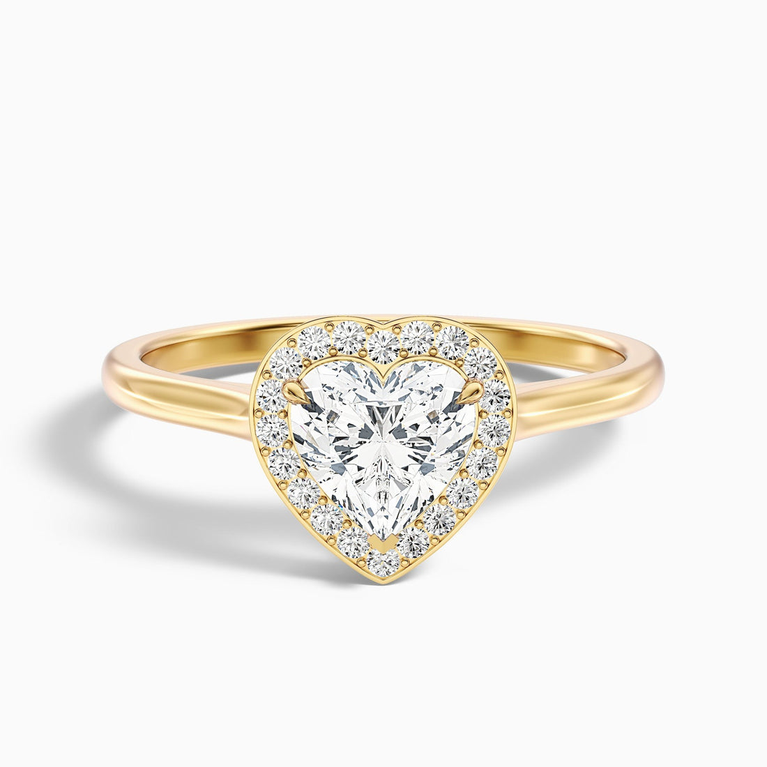 Lesotho 1 Carat 1 Carat Heart Halo Lab Grown Diamond Ring in 10k White Gold