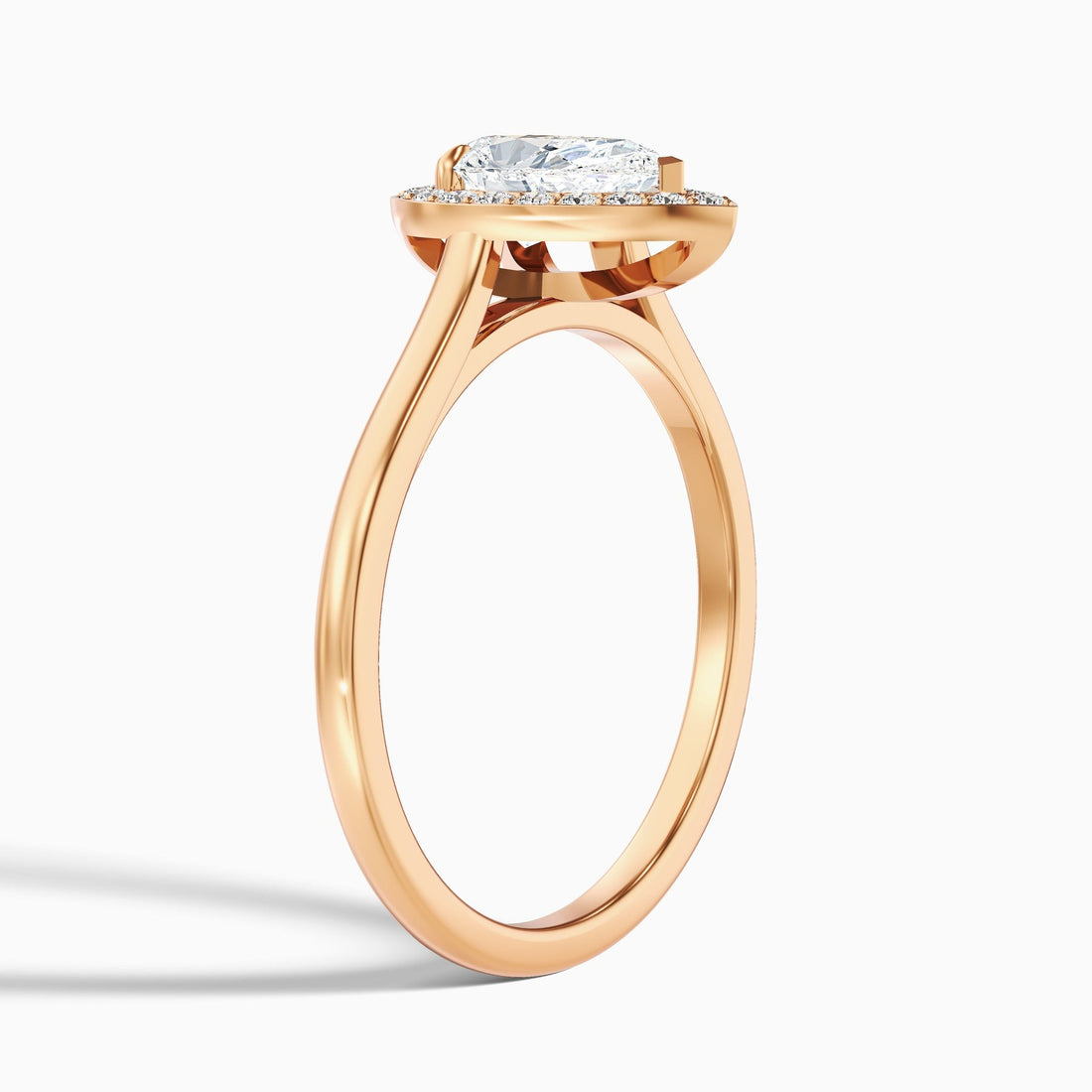 Dresden 1 Carat Pear Halo Lab Grown Diamond Ring