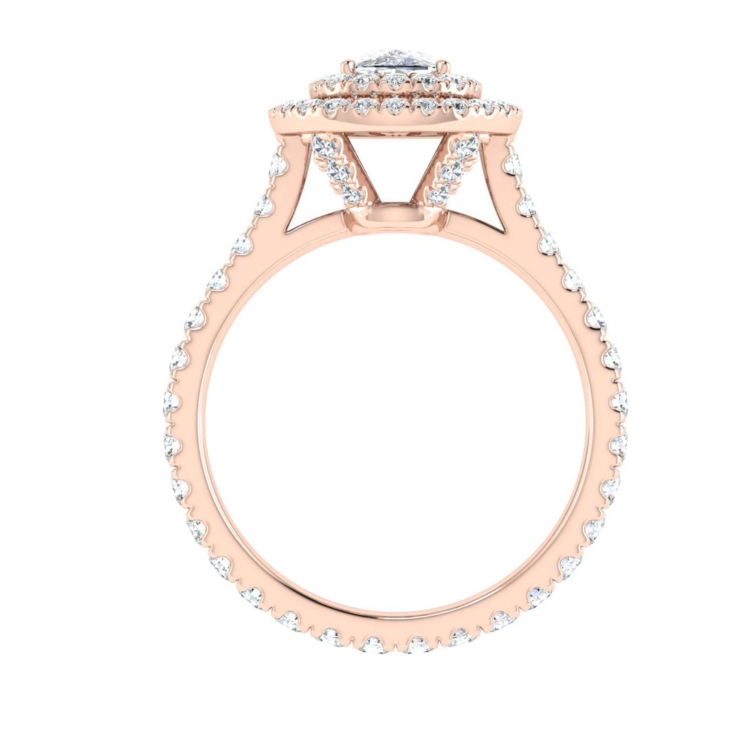Elixir Cushion Halo Moissanite Engagement Ring