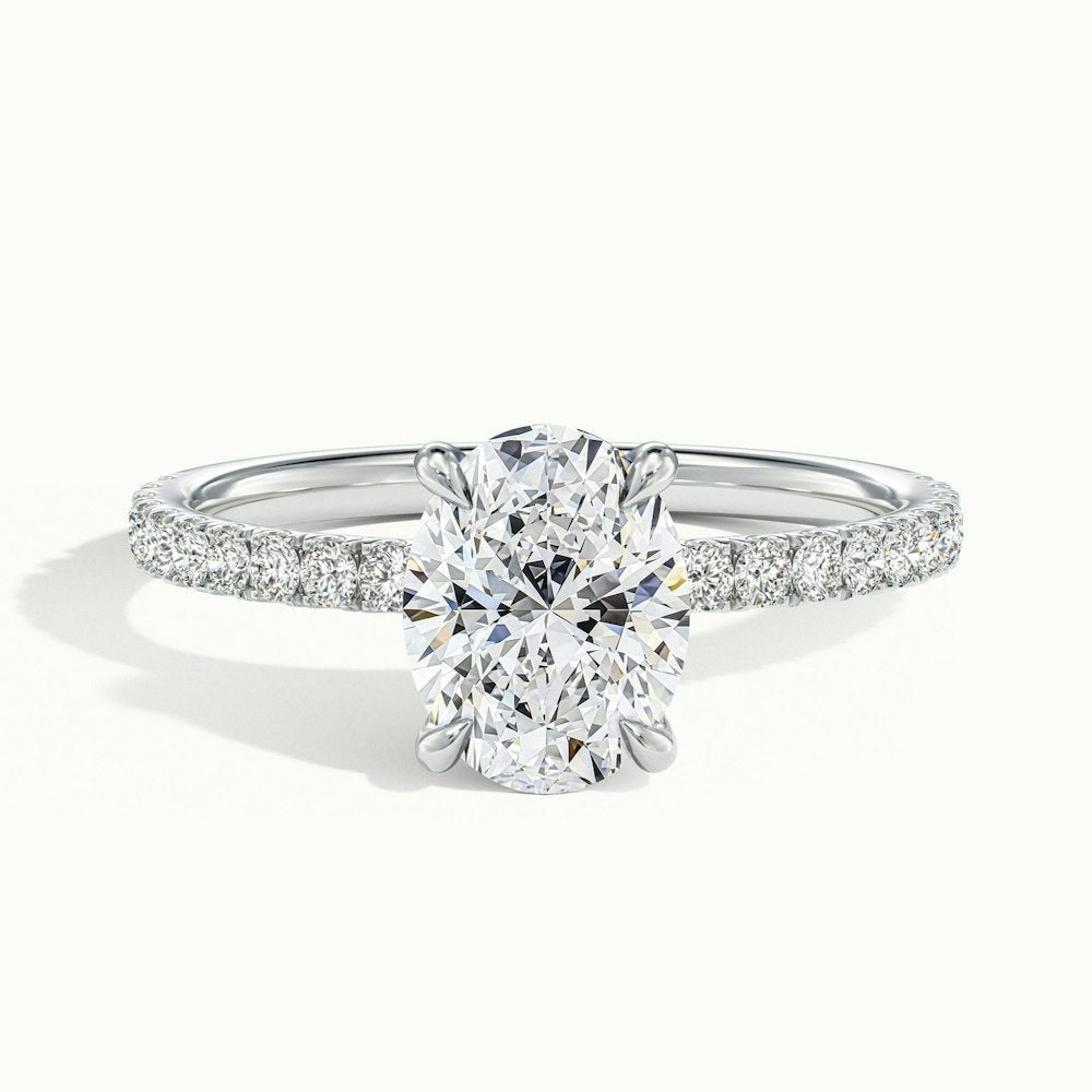 Eternal Flame Oval Moissanite Engagement Ring