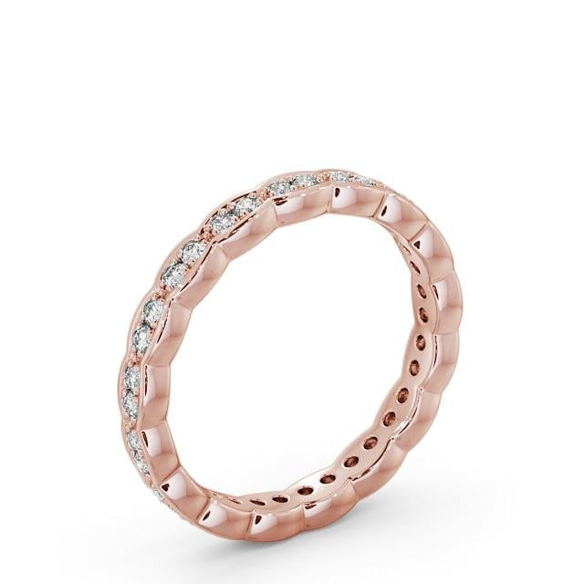 Faye Full Eternity Round Lab Diamond Rippled Edge Ring