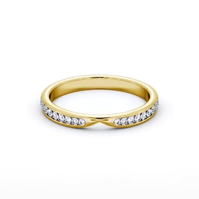 Faye Half Eternity Round Channel Lab Diamond Set Pinched Design Ring
