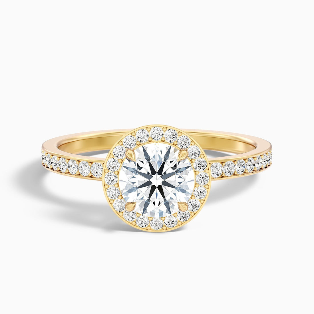 Fireborne 1 Carat Round Halo Pave Lab Grown Diamond Ring