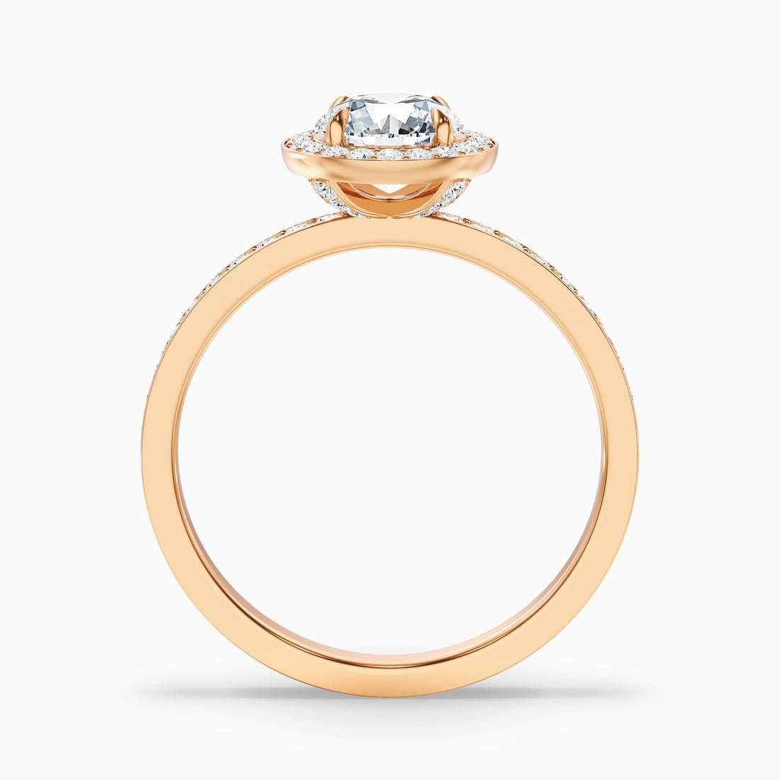 Fireborne 1 Carat Round Halo Pave Lab Grown Diamond Ring
