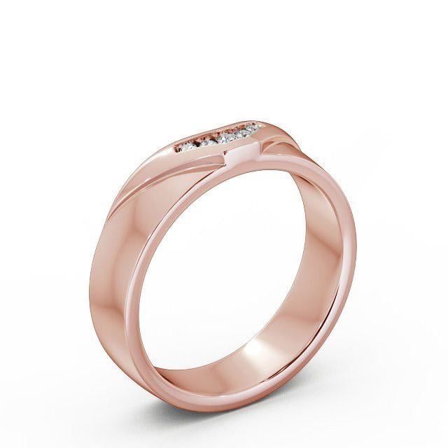 Giselle Ladies 0.05ct Round Lab Diamond V Cut Wedding Ring