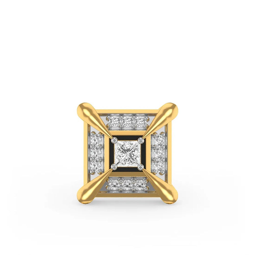 Glitter Stud Lab Diamond Earrings