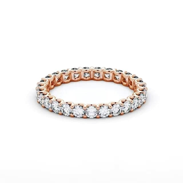 Hazel Full Eternity Round Lab Diamond Sweeping Prongs Ring