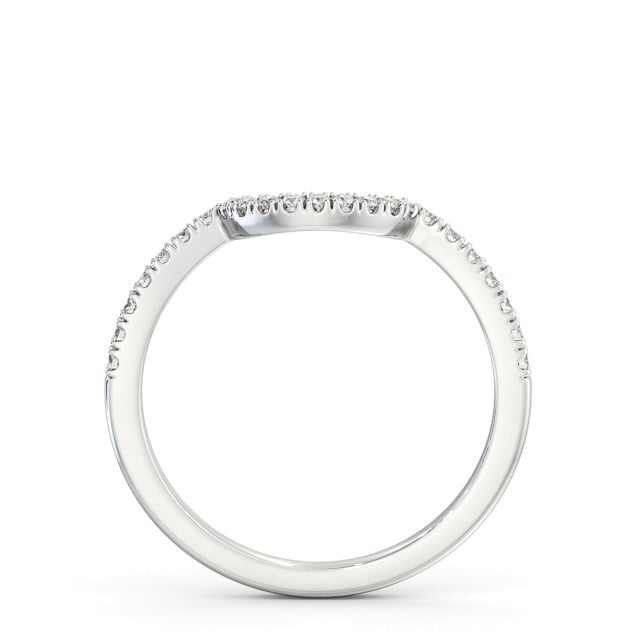 Hazel Half Eternity Round Lab Diamond Half Moon Design Ring