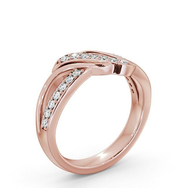 Hazel Half Eternity Round Moissanite 0.21ct Crossover Ring