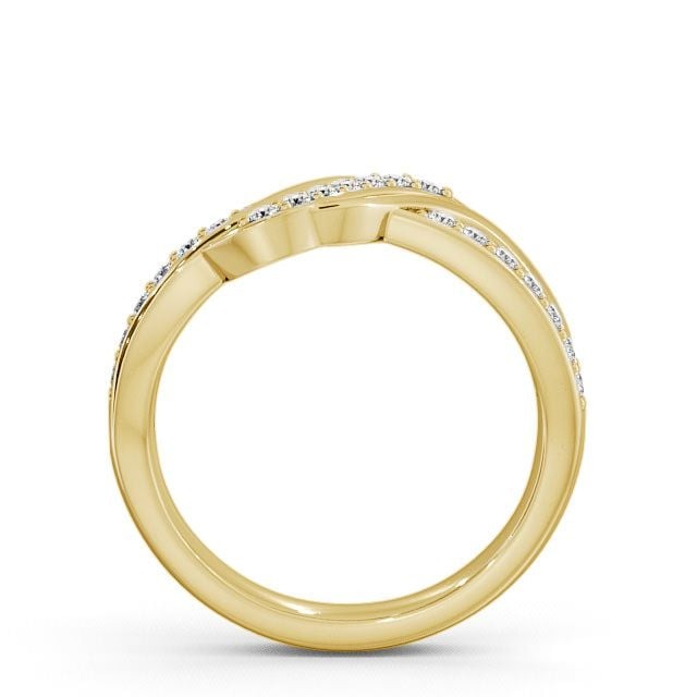 Hazel Half Eternity Round Moissanite 0.21ct Crossover Ring