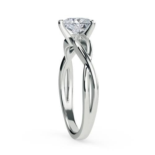 Infinity Love Swirl Heart Lab Grown Diamond Ring
