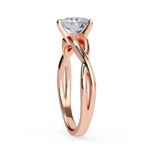 Infinity Love Swirl Heart Lab Grown Diamond Ring