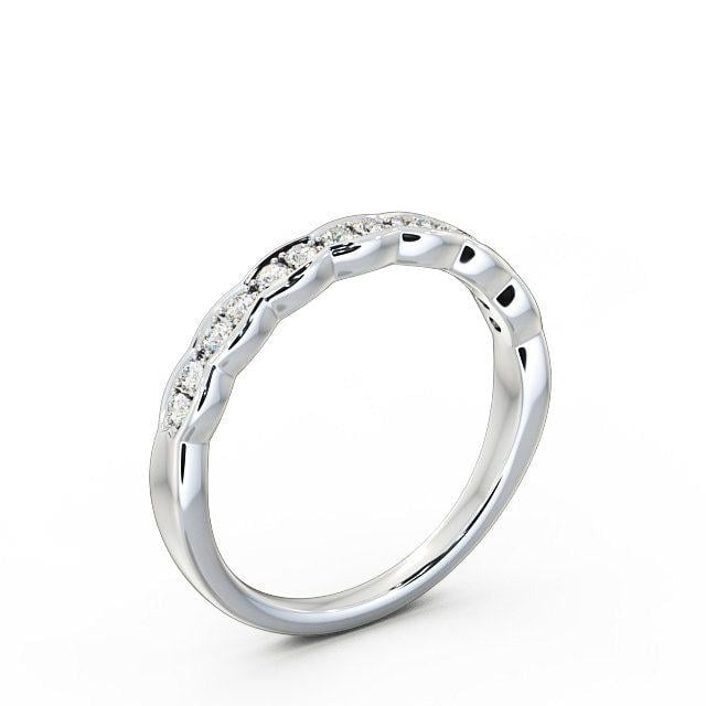 Iris Half Eternity Round Lab Diamond Rippled Edge Ring
