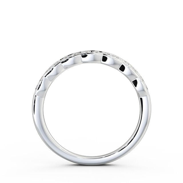 Iris Half Eternity Round Lab Diamond Rippled Edge Ring
