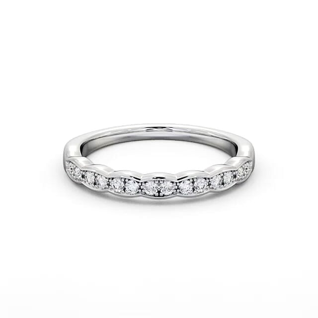 Iris Half Eternity Round Lab Diamond Rippled Edge Ring