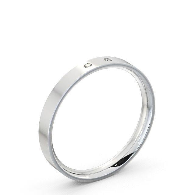 Iris Two Round Lab Diamonds Flat Court Wedding Ring