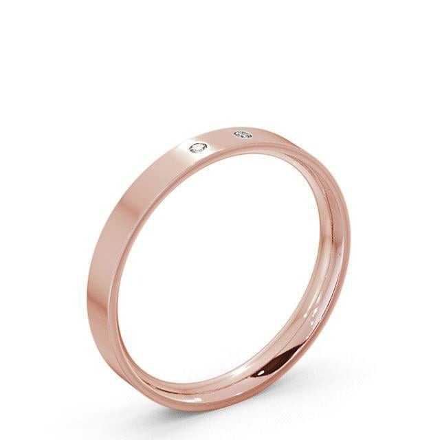 Iris Two Round Lab Diamonds Flat Court Wedding Ring