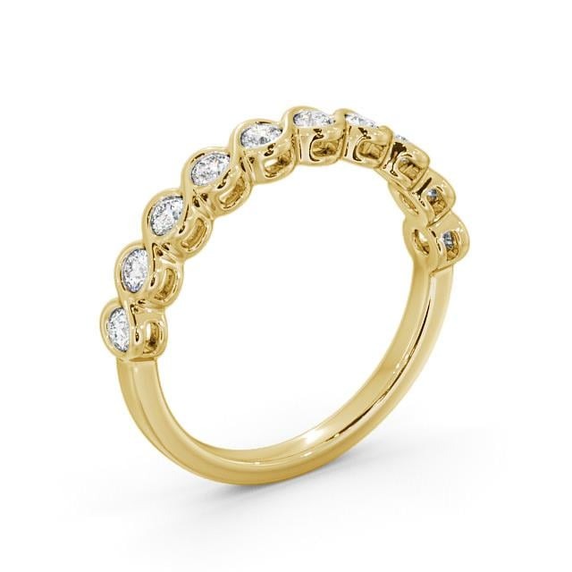 Juno Half Eternity Round Lab Diamond Unique Bezel Set Ring
