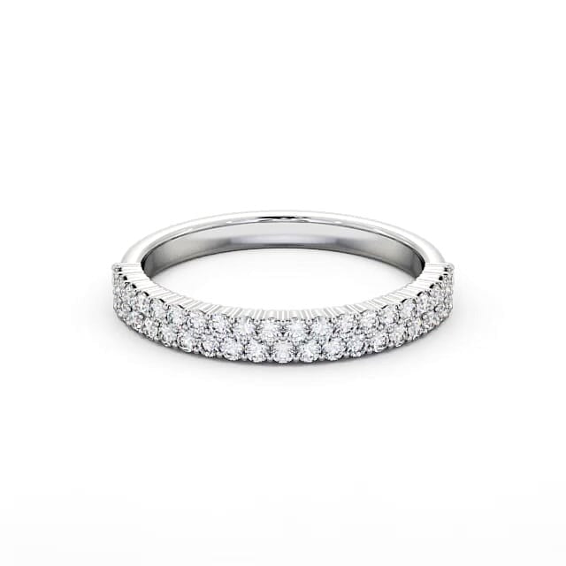 Luna Half Eternity Round Lab Diamond Double Row Ring