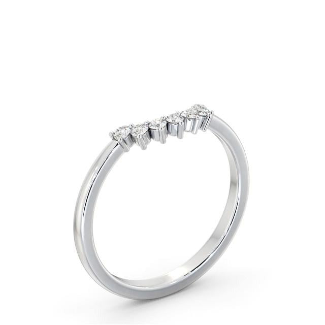 Mae Round Lab Diamond 0.15ct Half Moon Wedding Ring