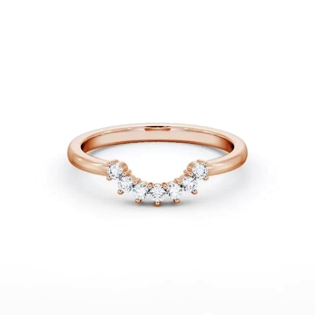 Mae Round Lab Diamond 0.15ct Half Moon Wedding Ring