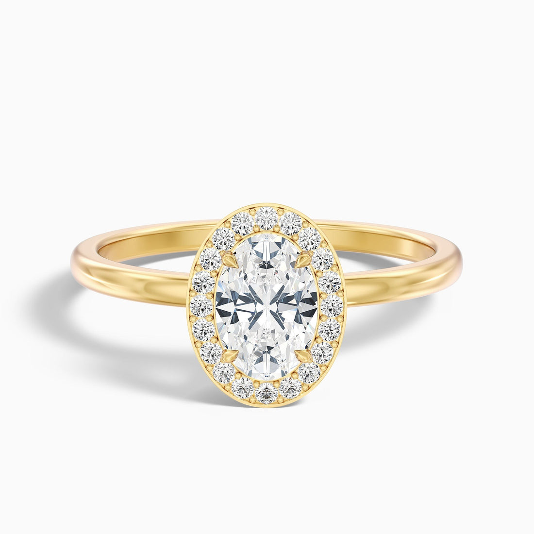 Midnight 1 Carat Oval Halo Lab Grown Diamond Ring