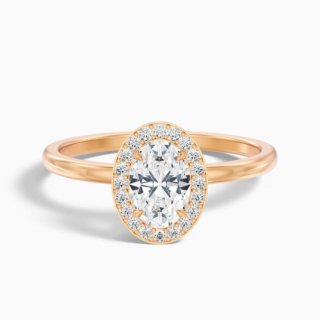 Midnight 1 Carat Oval Halo Lab Grown Diamond Ring