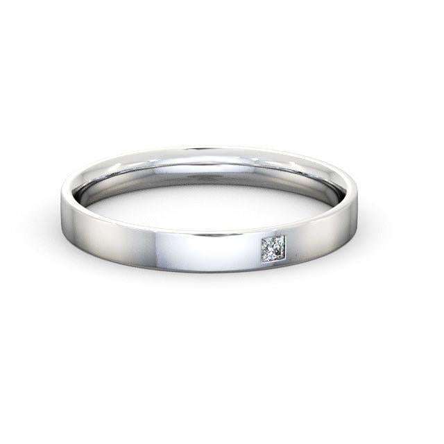 Mira Princess Single Lab Diamond Flat Court Wedding Ring