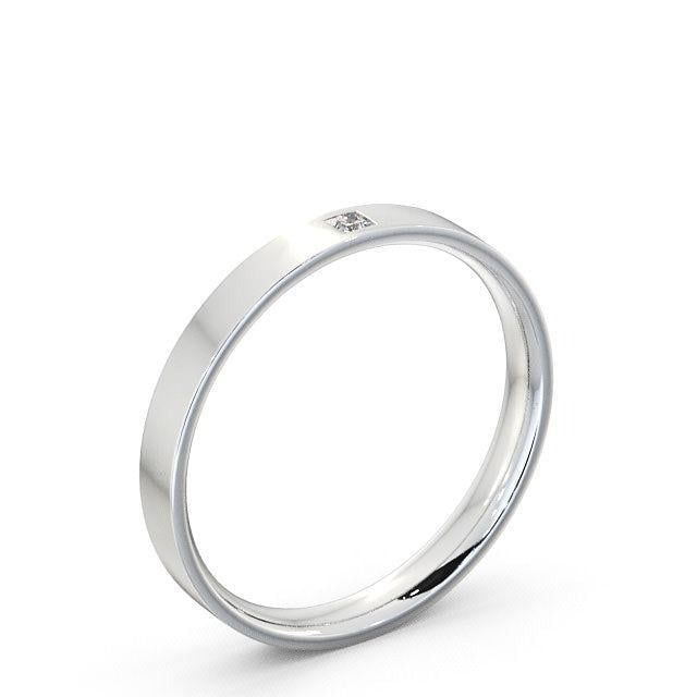 Mira Princess Single Lab Diamond Flat Court Wedding Ring