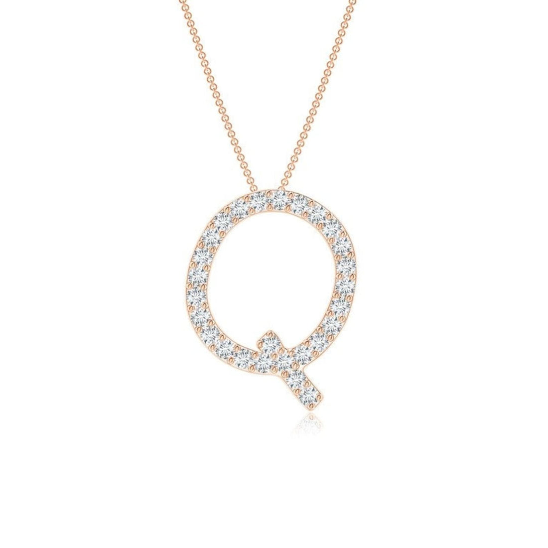 Moissanite Capital "Q" Initial Pendant