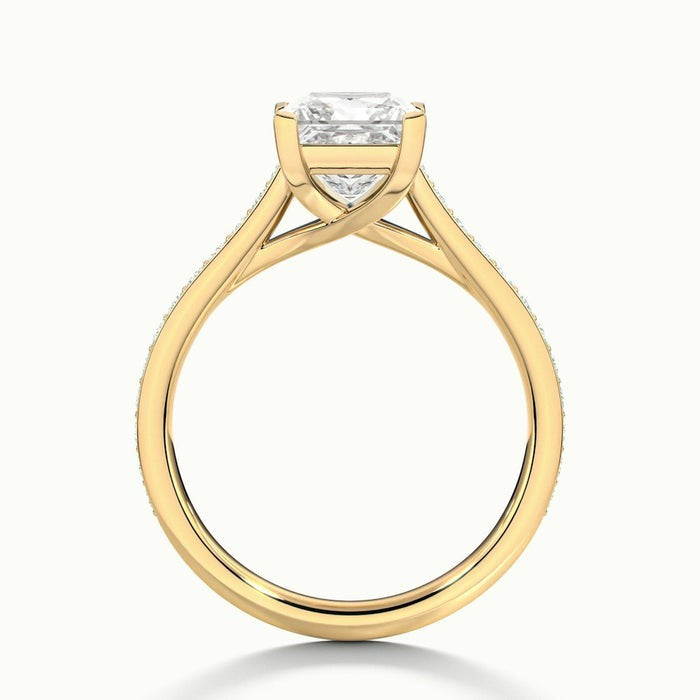Mystic Princess Temple Pavé Moissanite Engagement Ring