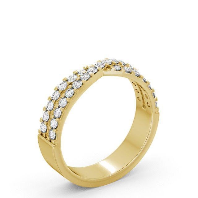 Nina Half Eternity 0.33ct Round Moissanite Cross Over Ring