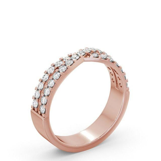 Nina Half Eternity 0.33ct Round Moissanite Cross Over Ring