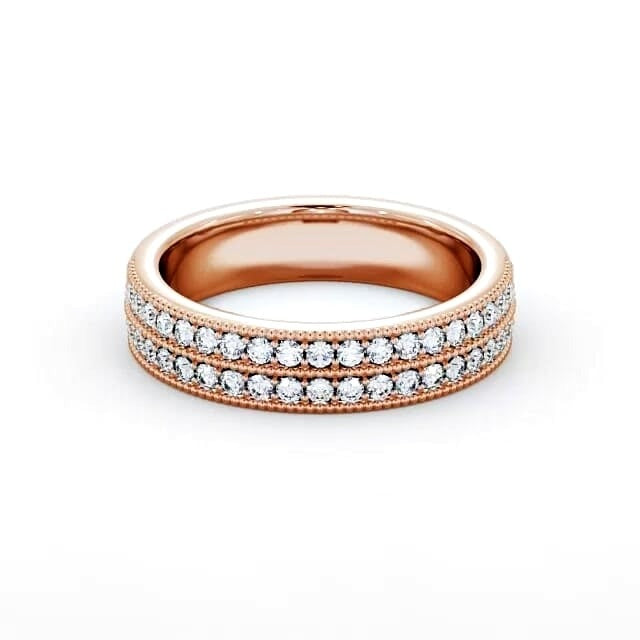 Noa Vintage Half Eternity Round Lab Diamond Double Channel Ring