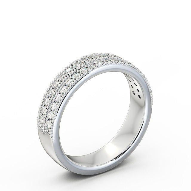 Noa Vintage Half Eternity Round Lab Diamond Double Channel Ring