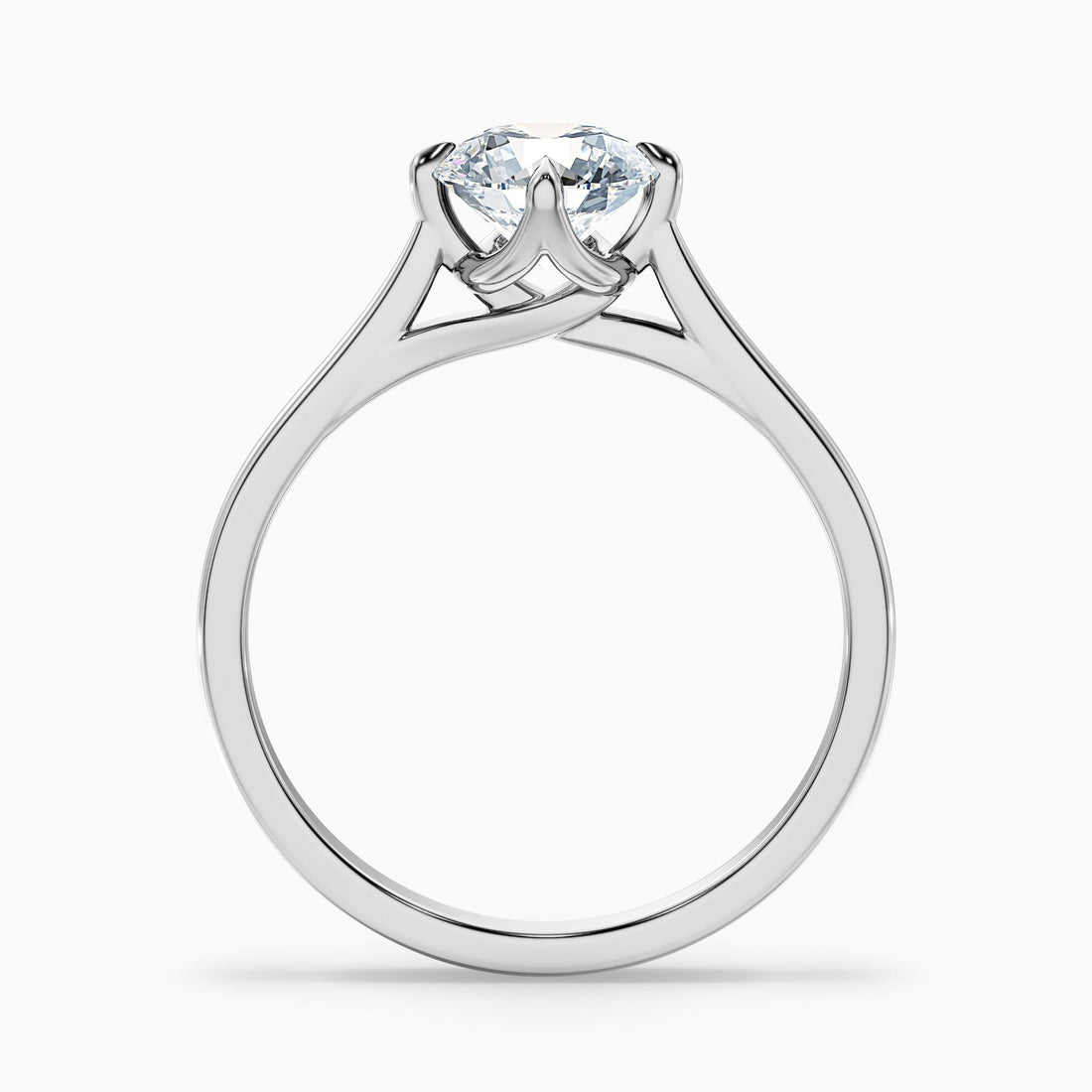 Rogue 1 Carat Round Cut Solitaire Lab Grown Engagement Ring in 10k White Gold