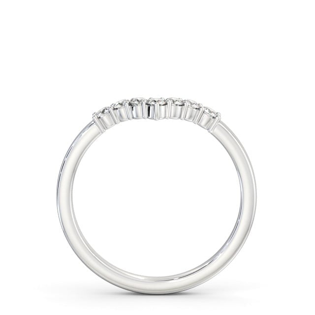 Rosa Ladies Round Lab Diamond 0.18ct Wishbone Wedding Ring