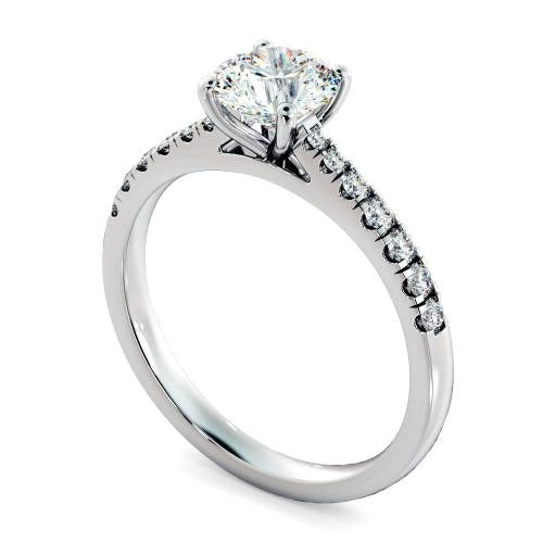Round Shoulder Lab Grown Diamond Rings