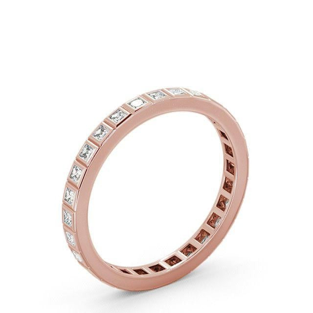 Sage Full Eternity Princess Lab Diamond Unique Bezel Style Ring
