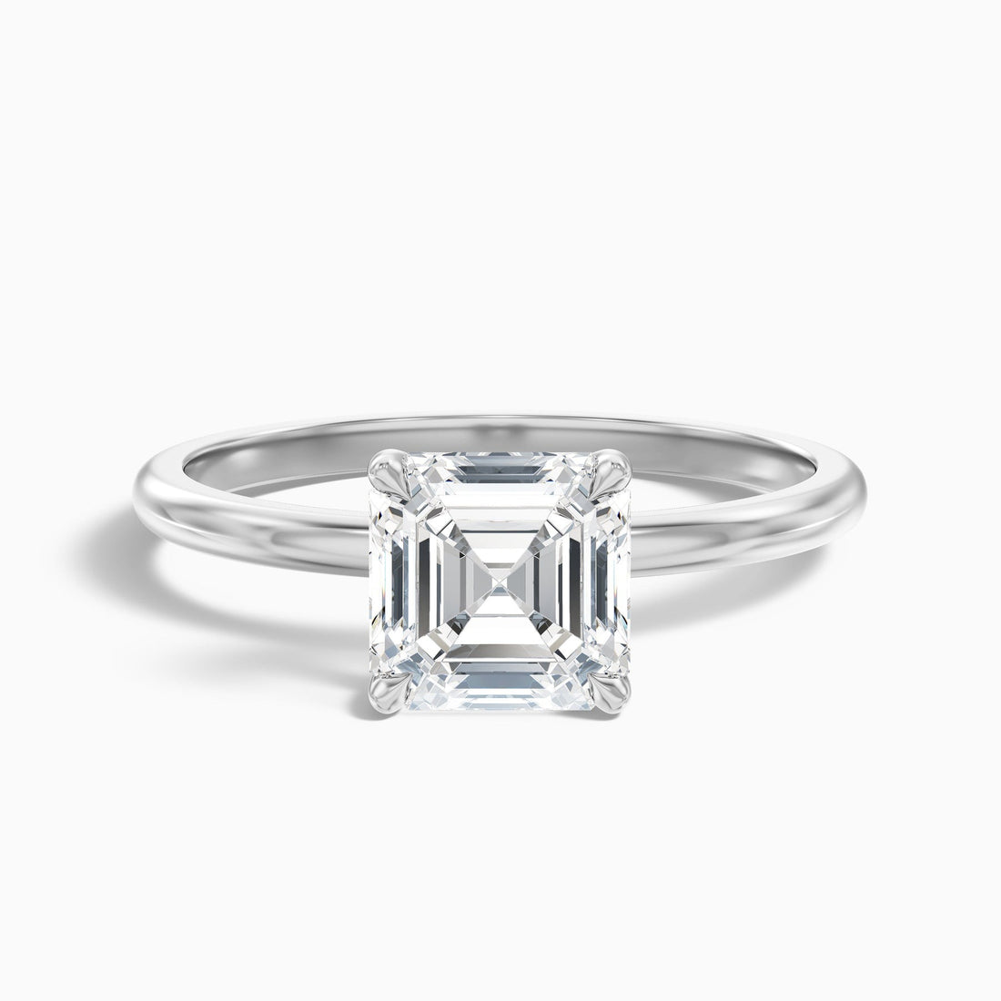 Starlume Asscher Cut Solitaire Lab Grown Diamond Engagement Ring